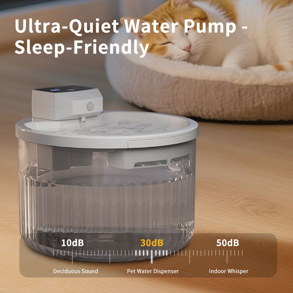 Automatic Pet Water Fountain, 2000mL Large Capacity, Ultra-Quiet Pump, view 4