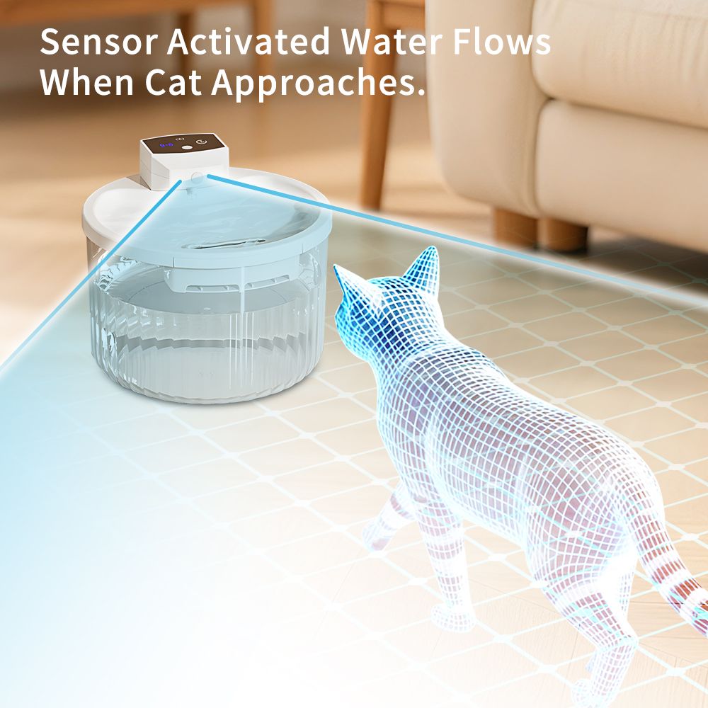 Automatic Pet Water Fountain, 2000mL Large Capacity, Ultra-Quiet Pump, view 6