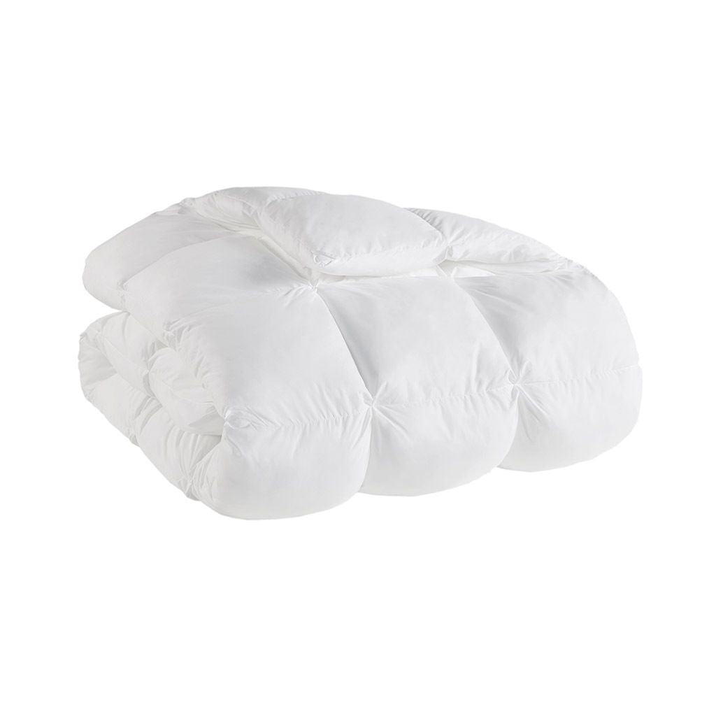 3D Puff Quilted Winter Comforter — Full/Queen 90" x 90", White, view 6