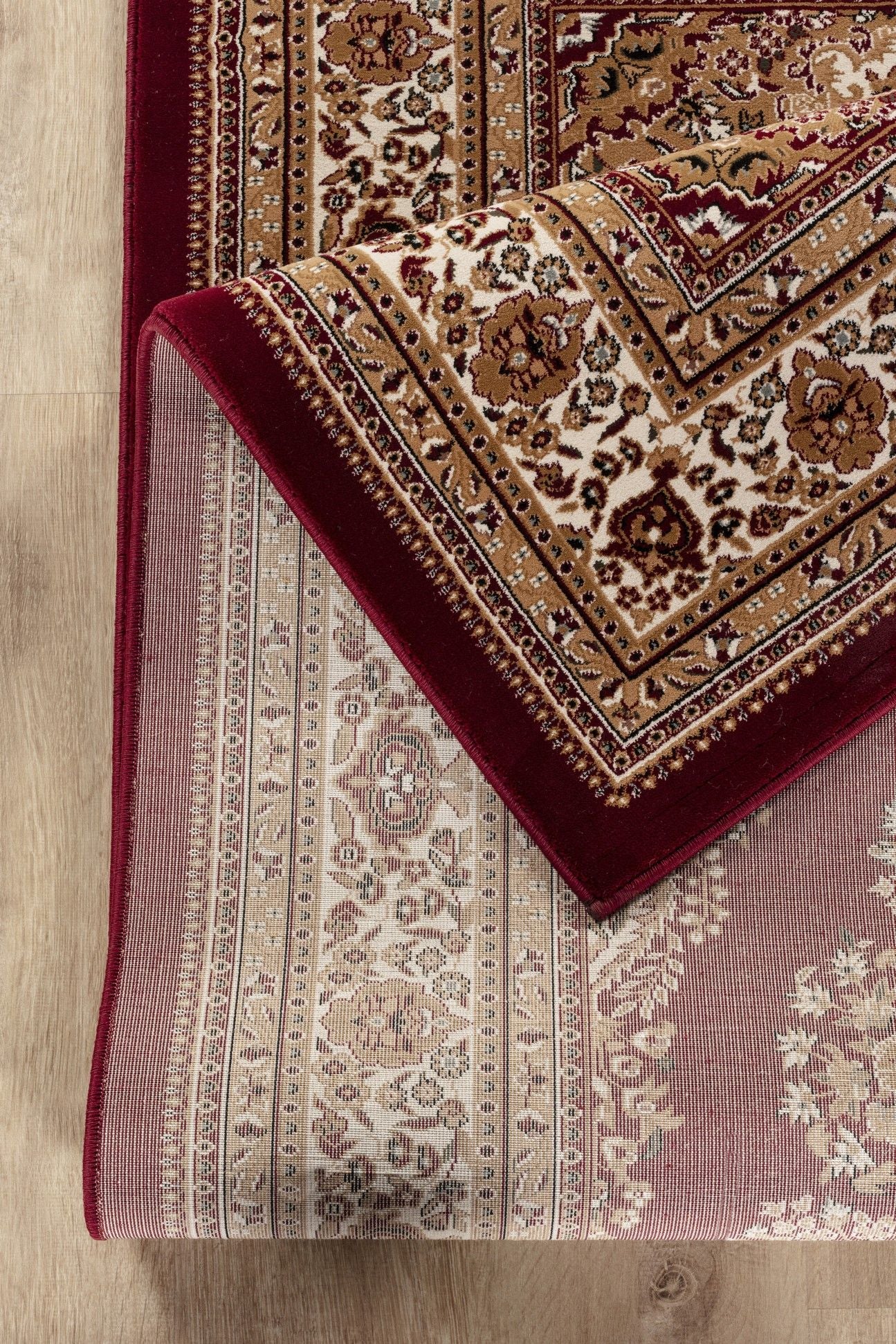 Red Medallion Area Rug, 2 ft. x 3 ft. — Traditional Entryway Accent, view 2