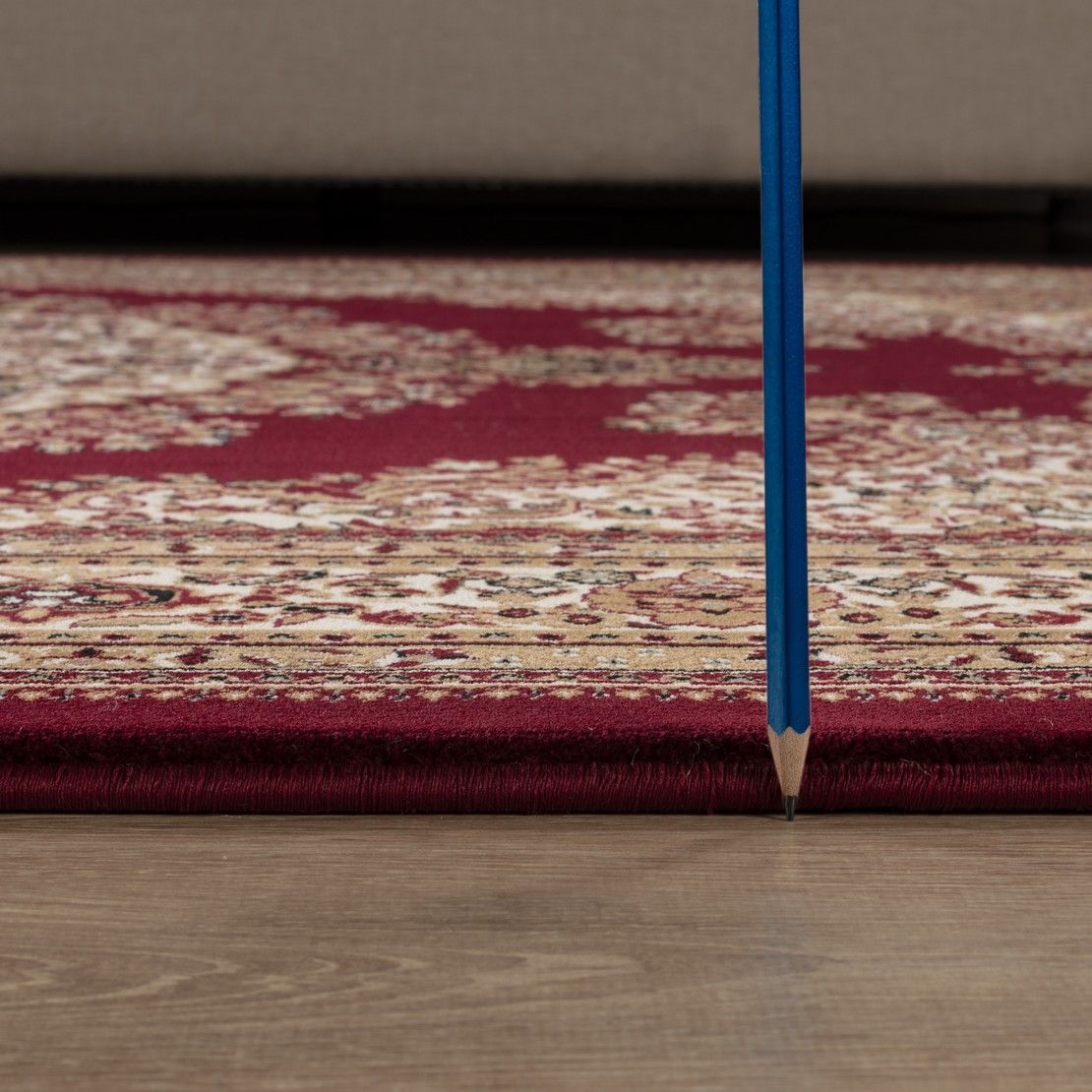 Red Medallion Area Rug, 2 ft. x 3 ft. — Traditional Entryway Accent, view 3
