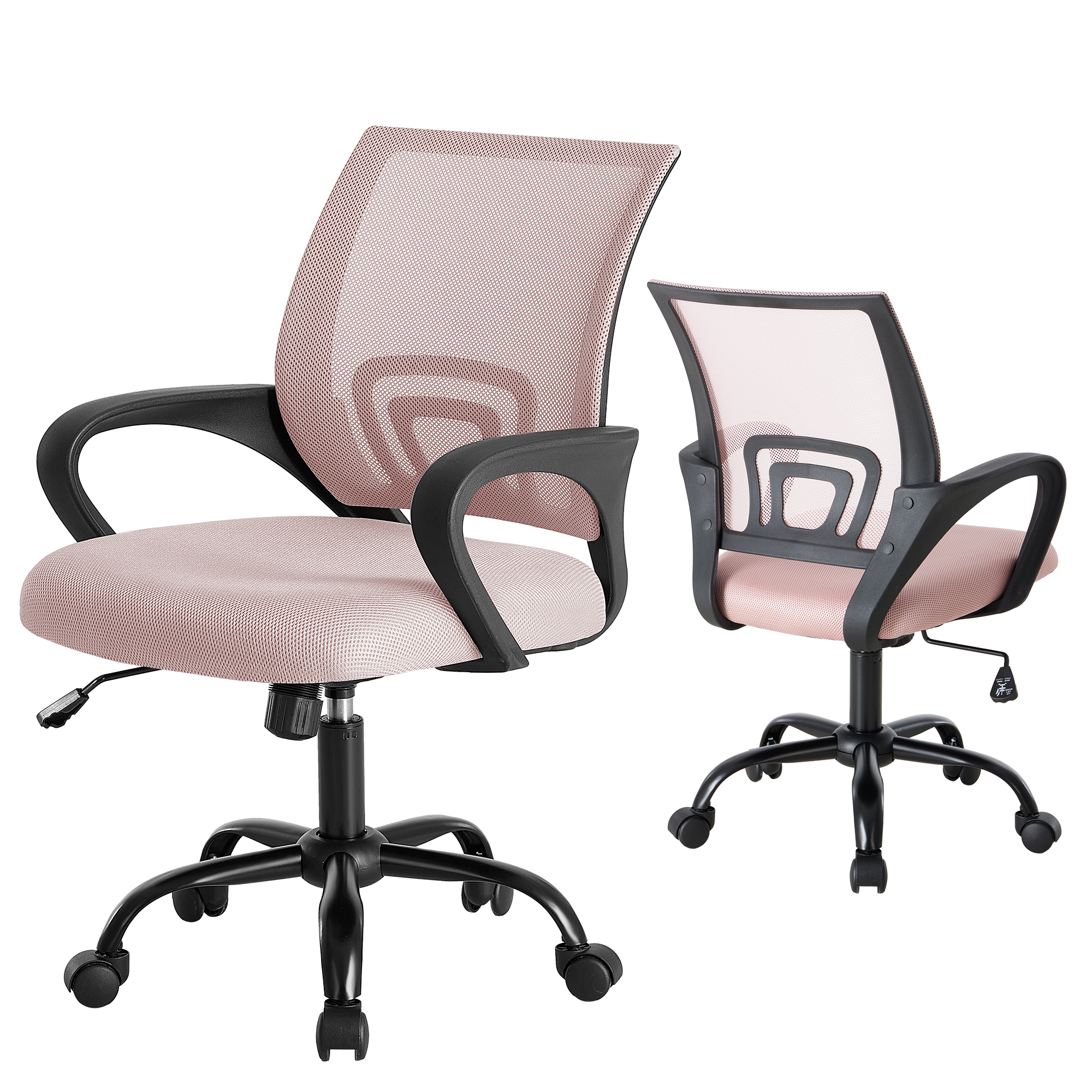 Ergonomic Mesh Office Chairs With Lumbar Support, Set Of 2, view 5