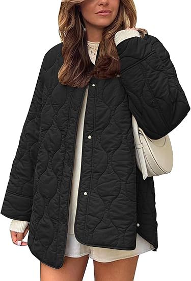 Loose-Fit Street Style Polyester Coat with Cotton Lining – Solid Colors, view 2