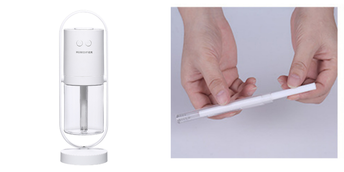 Sets/Detached USB Portable Humidifier – 200 ml Ultrasonic Mist, Night Light, Car & Desk Use - Cotton Swab, view 4