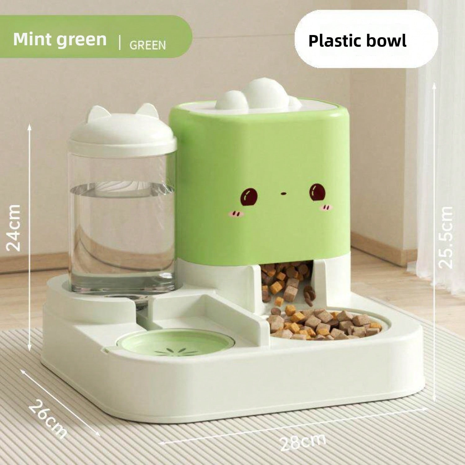 Automatic Pet Feeder & Water Dispenser – 2300 ml Food, 1000 ml Water, Gravity‑Refill, view 6