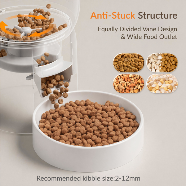 Smart Pet Feeder 3L Automatic Food Dispenser for Cats & Dogs – Wi‑Fi App Control, 10‑Day Capacity, Battery Backup, view 2