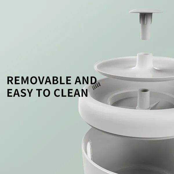 2500 ml USB Pet Water Fountain – Quiet Pump, Detachable Bowl, view 3