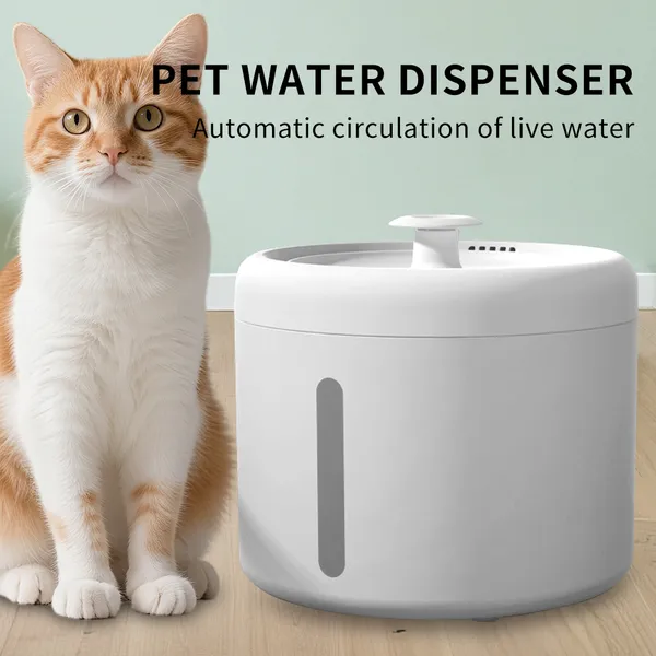 2500 ml USB Pet Water Fountain – Quiet Pump, Detachable Bowl, view 4
