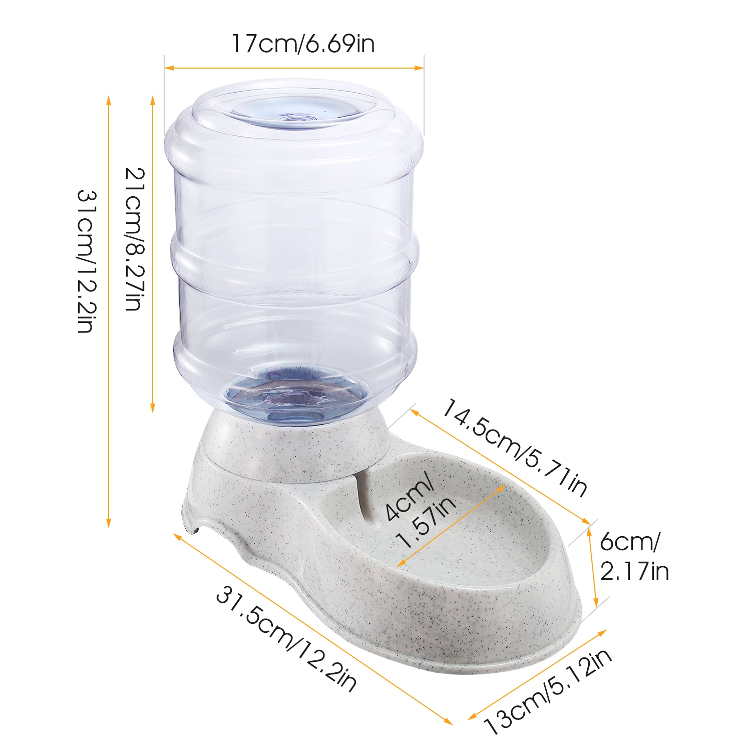 3.5 L Gravity‑Fed Pet Water Dispenser – Automatic Refilling Bowl, view 4