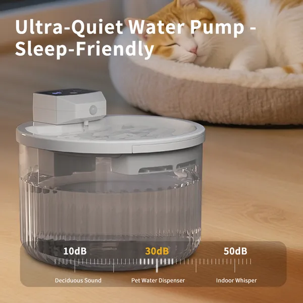 Large Capacity Automatic Pet Water Fountain – Quiet Pump, No Daily Refills