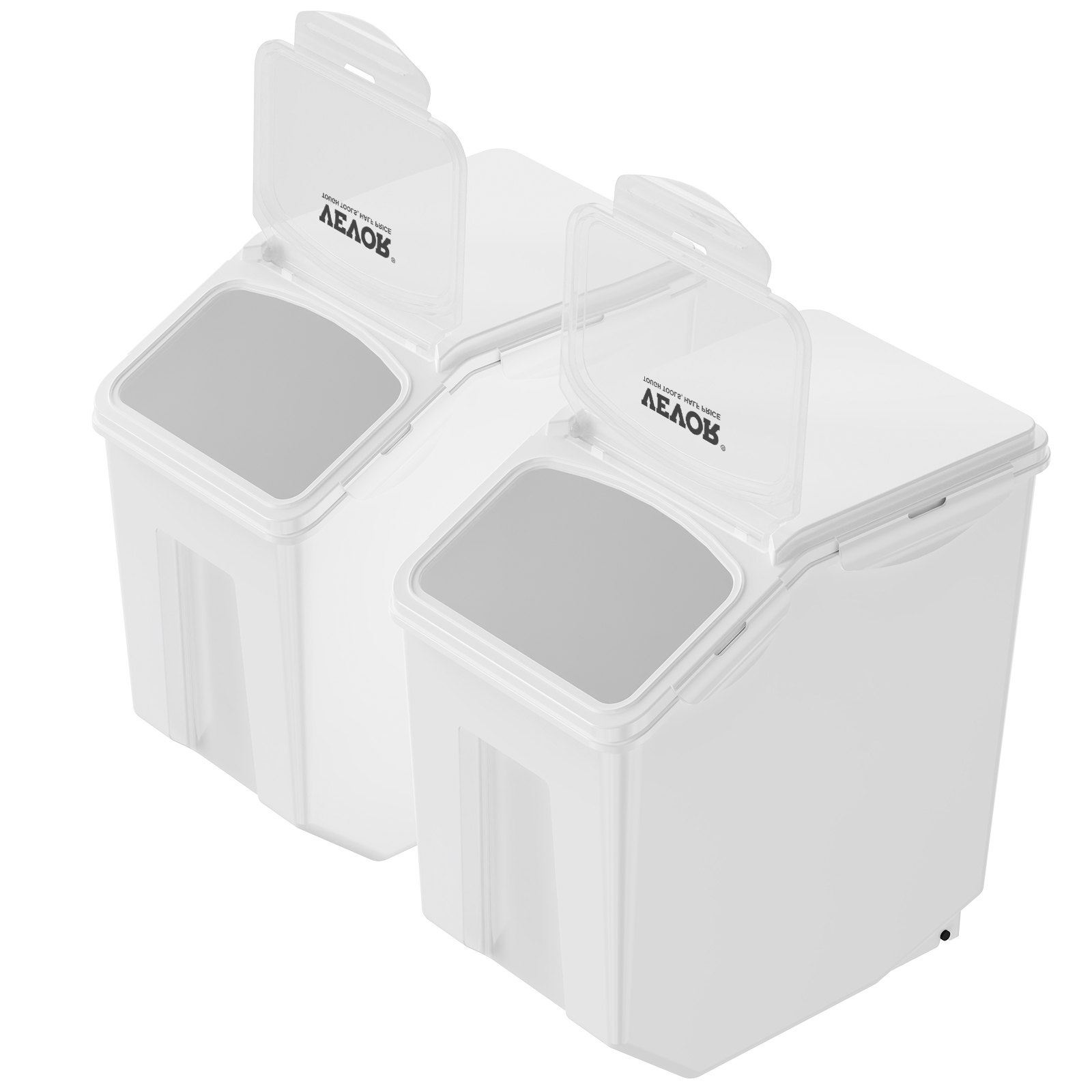 15L Dual Dispenser Bins with Measuring Cups, Airtight Lids & Casters, view 3