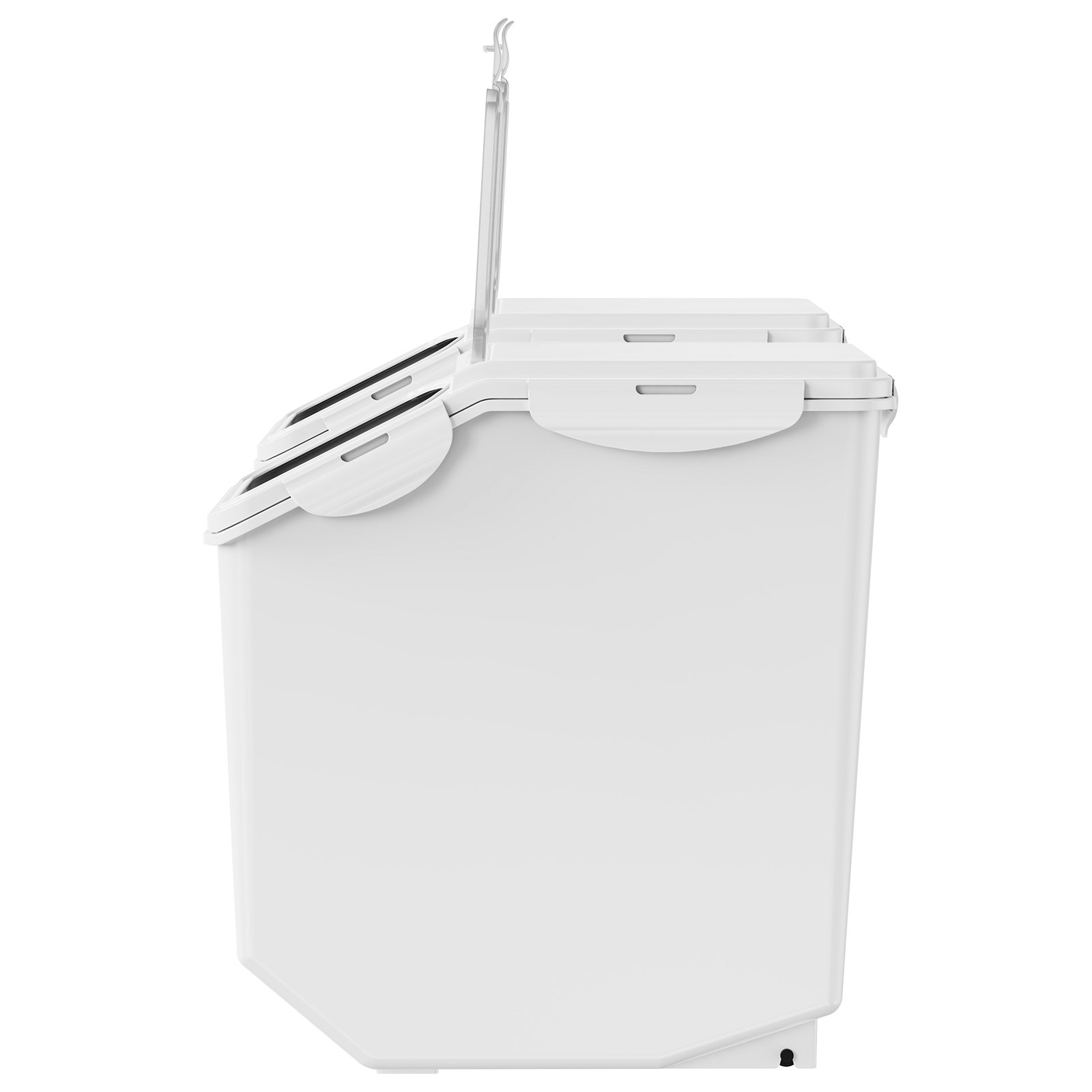 15L Dual Dispenser Bins with Measuring Cups, Airtight Lids & Casters, view 6