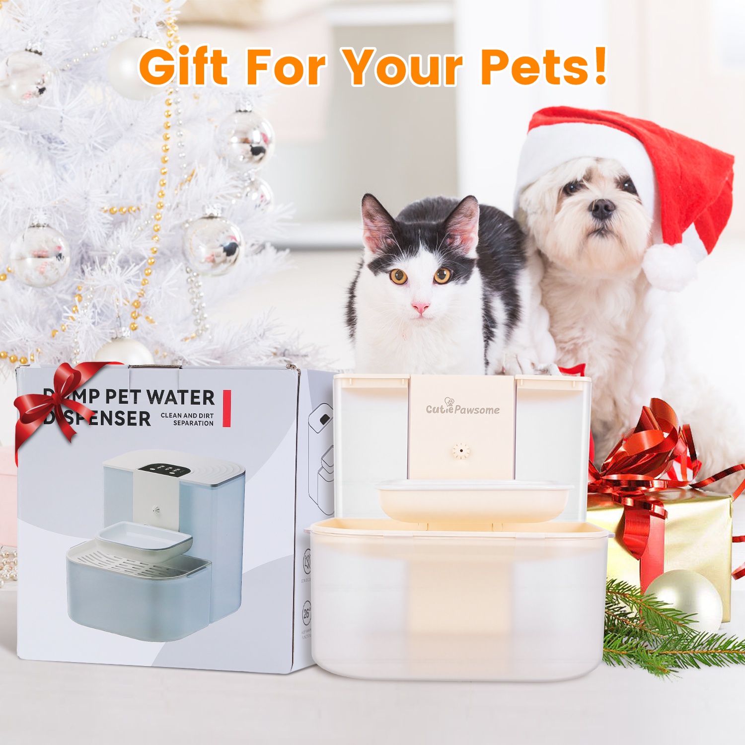 Cordless 4.5L Smart Pet Fountain – Dual‑Tank Filtration & Remote Control, view 6
