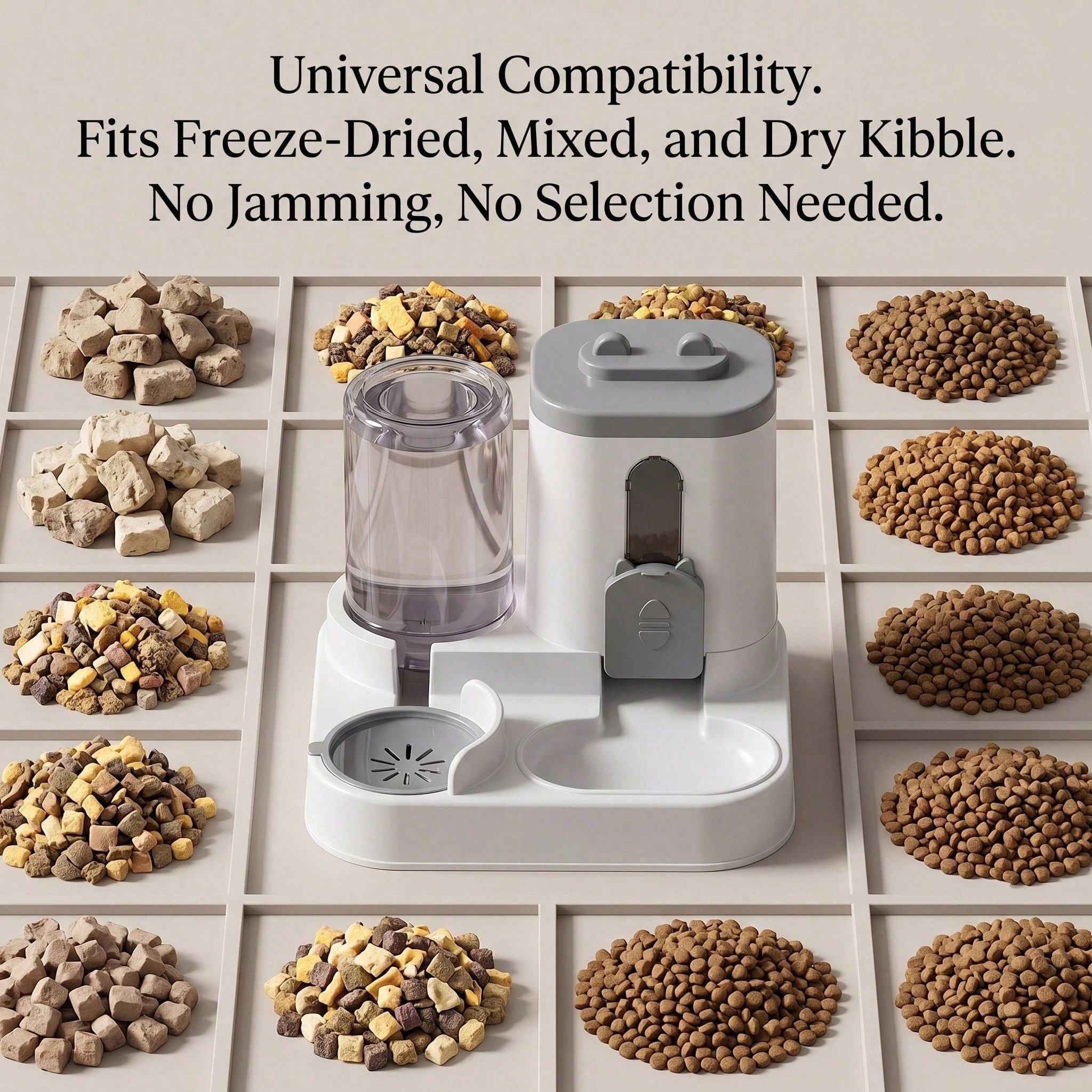 Gravity-Feed 2-in-1 Pet Food & Water Bowl – Large Capacity, Anti-Slip Base, view 6