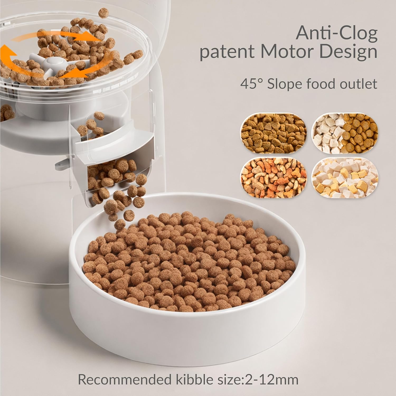 Wi‑Fi Automatic Cat Feeder – Dual Power Backup, 3.5 L Hopper, App‑Programmable 10 Meals/Day, view 7