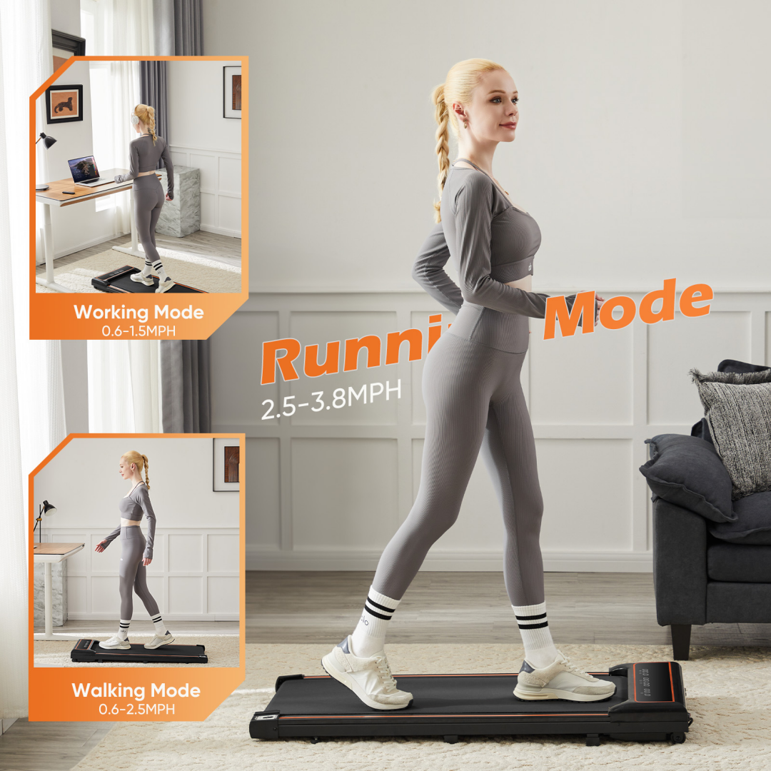 Compact Under‑Desk Walking Pad – Quiet Treadmill, Adjustable Speed, view 3
