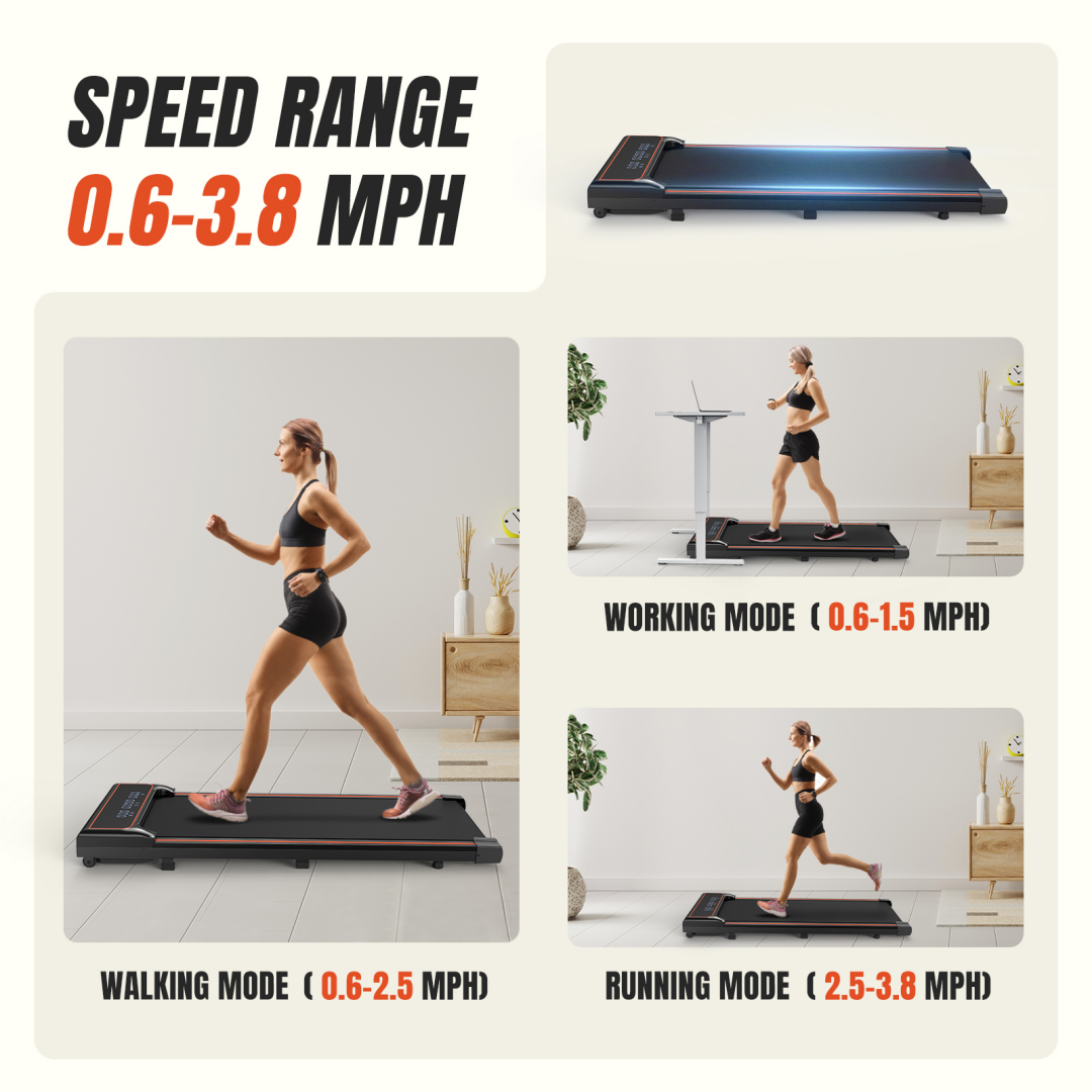 Compact Walking Pad Treadmill – Silent Motor, Adjustable Speed, Under‑Desk Fit, view 3