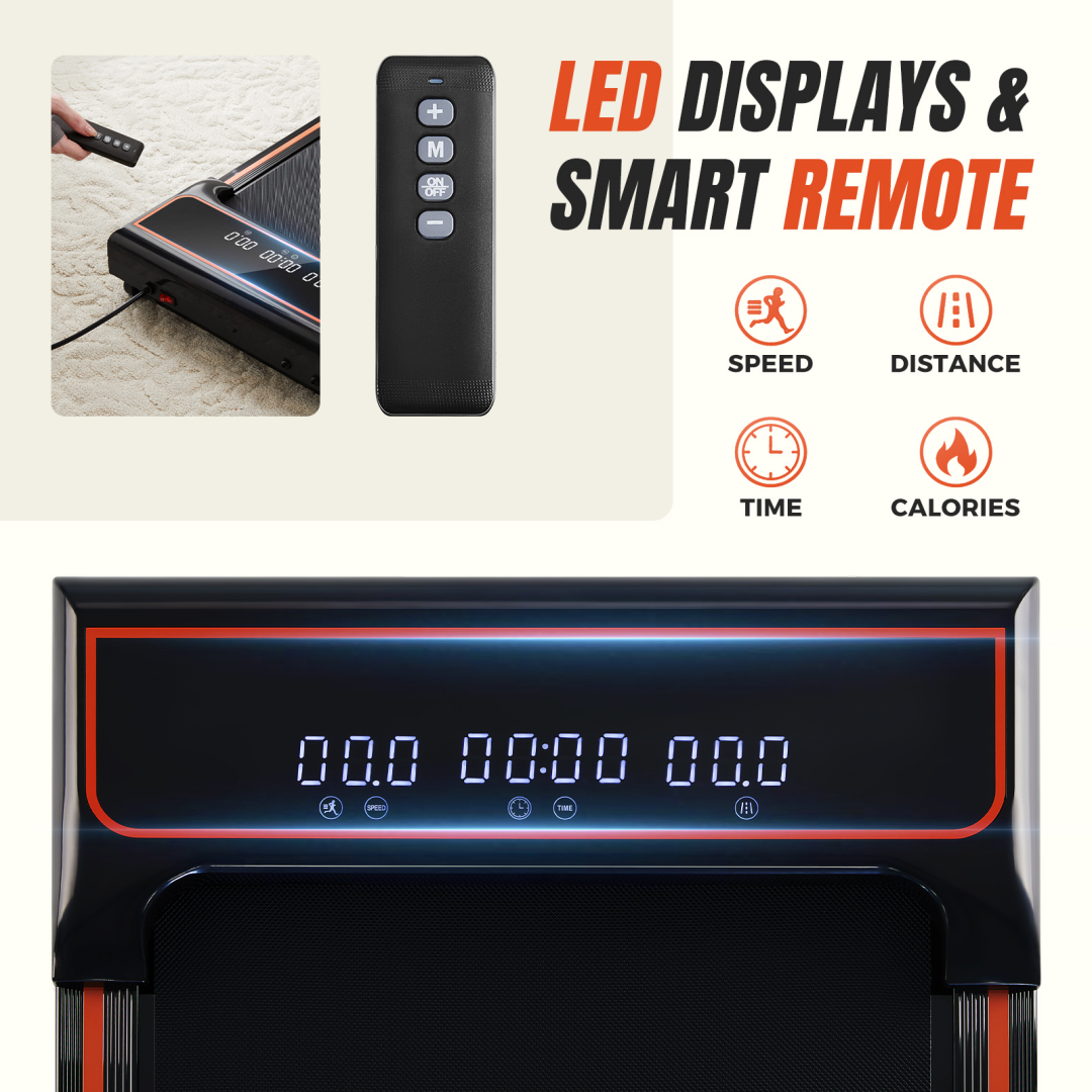 Compact Walking Pad Treadmill – Silent Motor, Adjustable Speed, Under‑Desk Fit, view 2