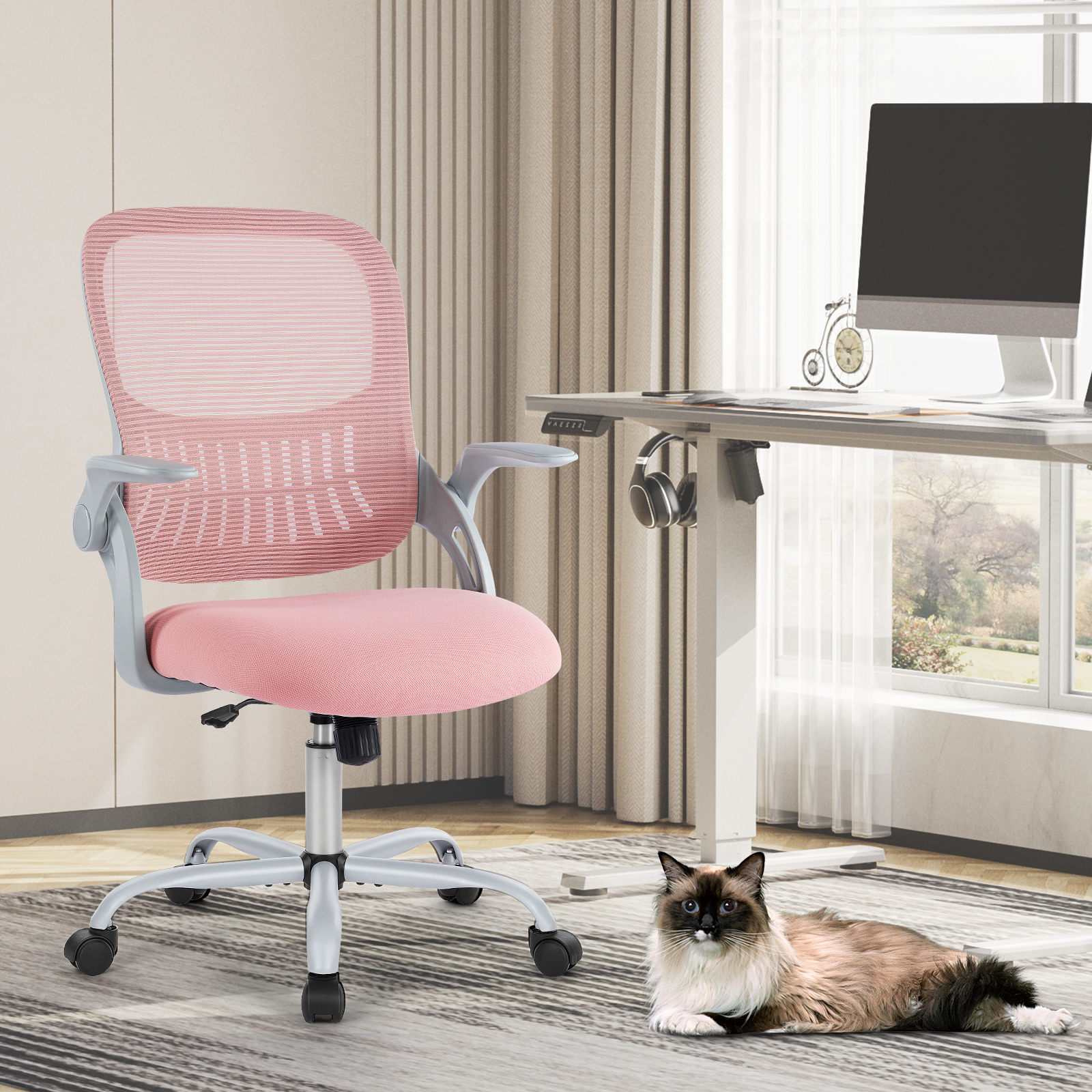 Adjustable Drafting Chair with Footrest Ring – Height‑Adjustable, 120° Tilt, 275 lb Capacity, view 4