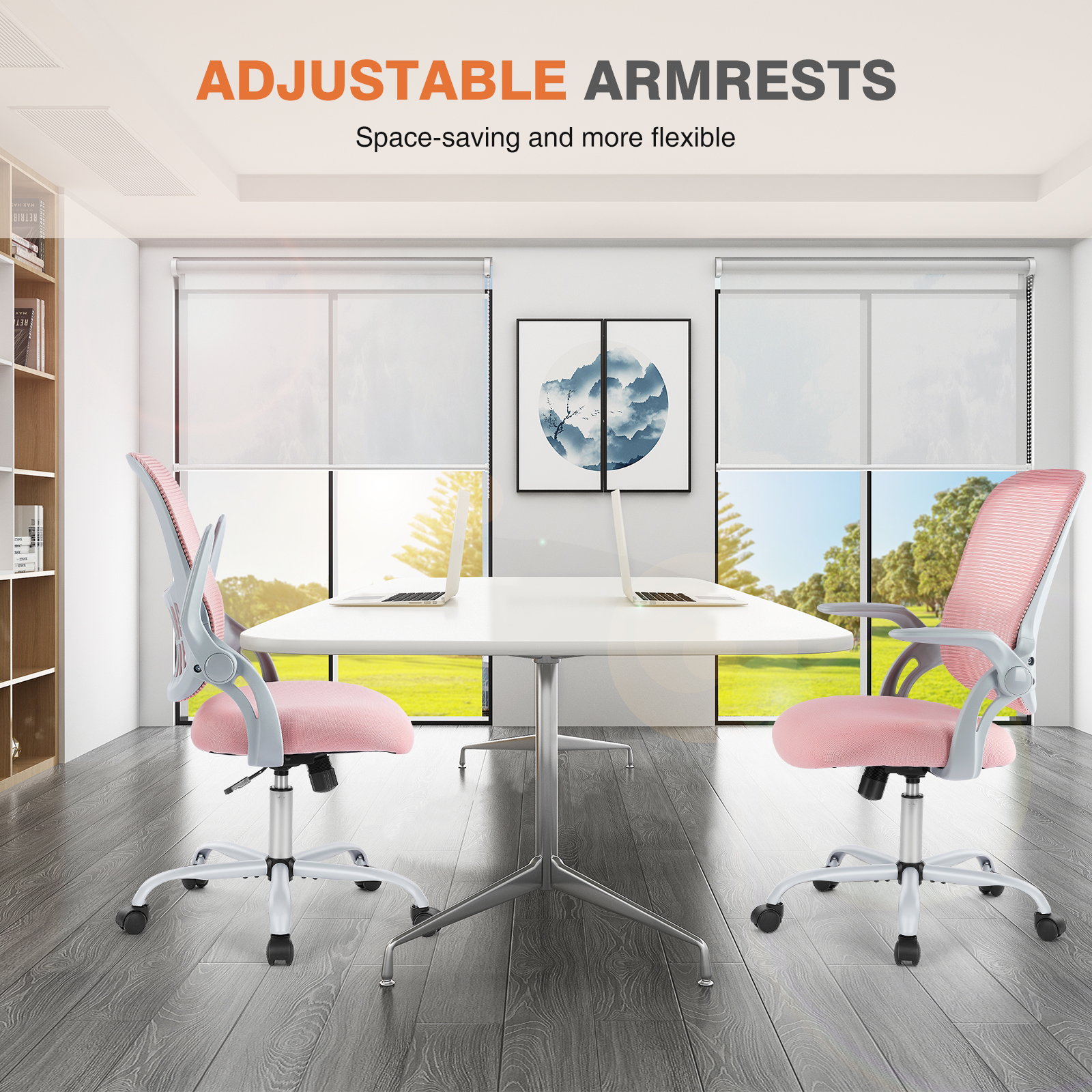 Adjustable Drafting Chair with Footrest Ring – Height‑Adjustable, 120° Tilt, 275 lb Capacity, view 2
