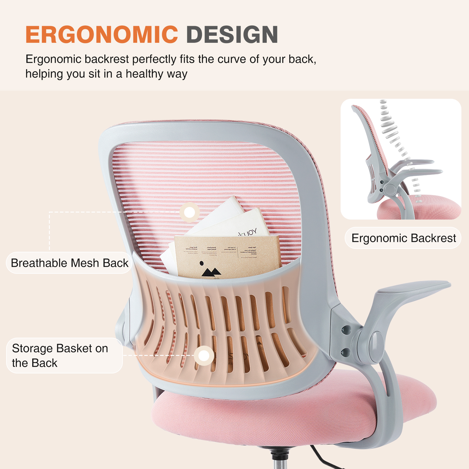 Adjustable Drafting Chair with Footrest Ring – Height‑Adjustable, 120° Tilt, 275 lb Capacity, view 6