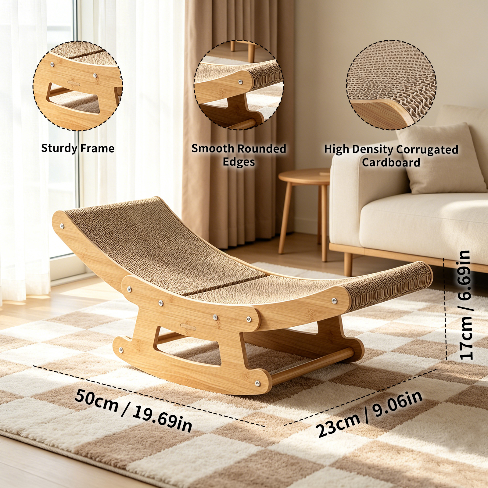 Compact Two‑In‑One Lounge and Scratcher Keeps Small Homes Clutter‑Free, view 3