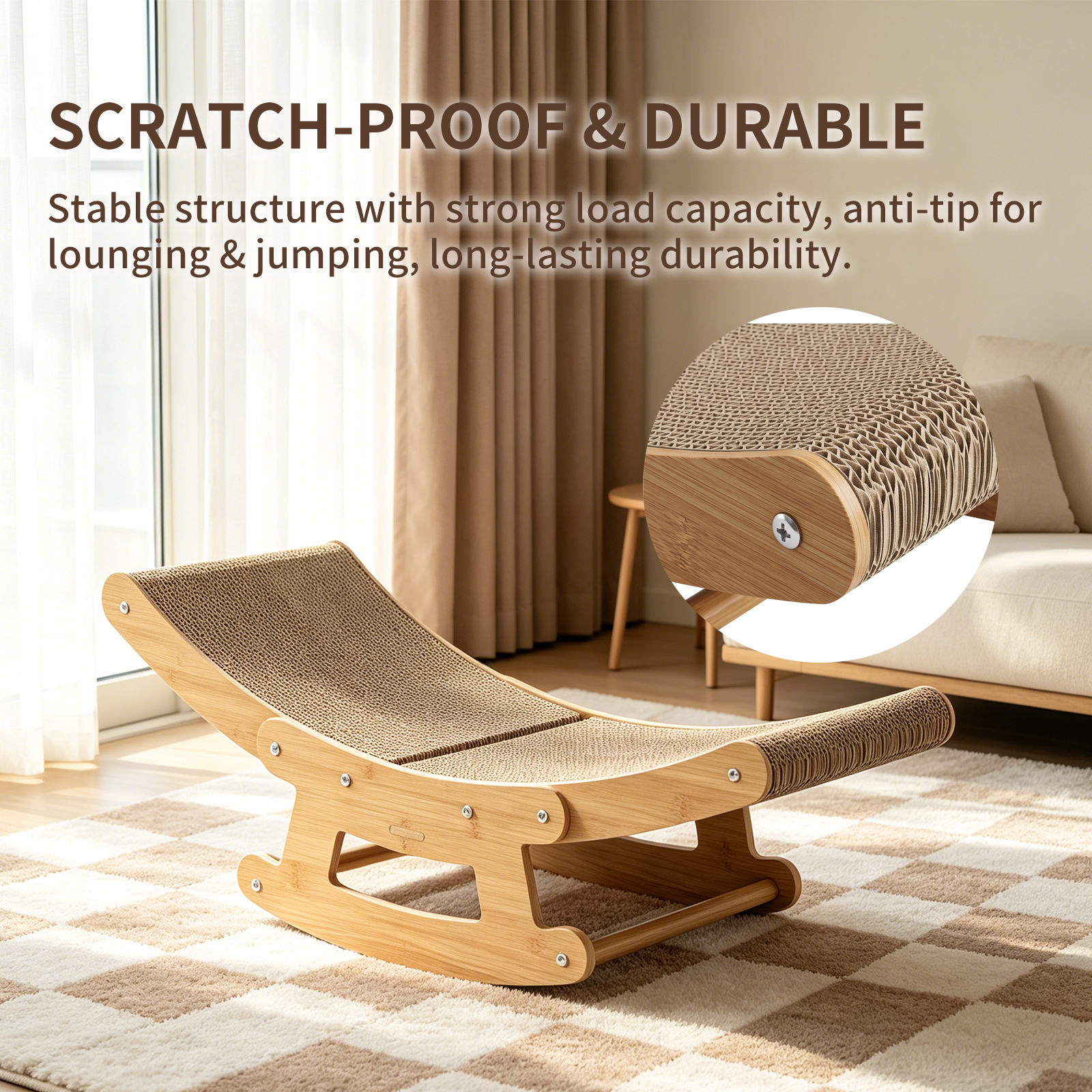 Compact Two‑In‑One Lounge and Scratcher Keeps Small Homes Clutter‑Free, view 4
