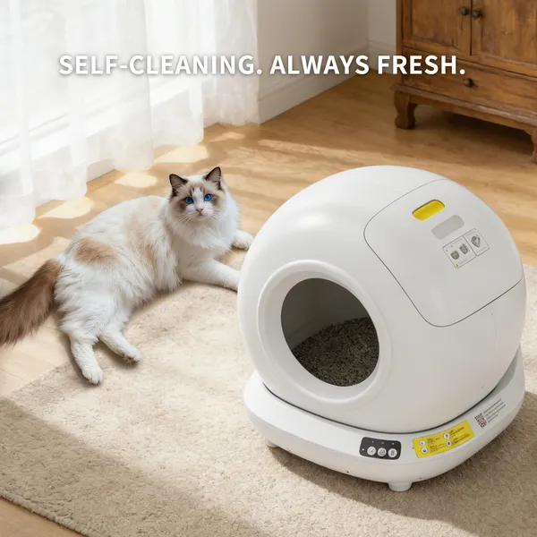 Smart Automatic Cat Litter Box – Tuya App, 78L Capacity, Ultra‑Quiet, view 2