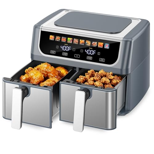 9.5L Dual Basket Air Fryer With Sync Finish and 10 Presets, view 2