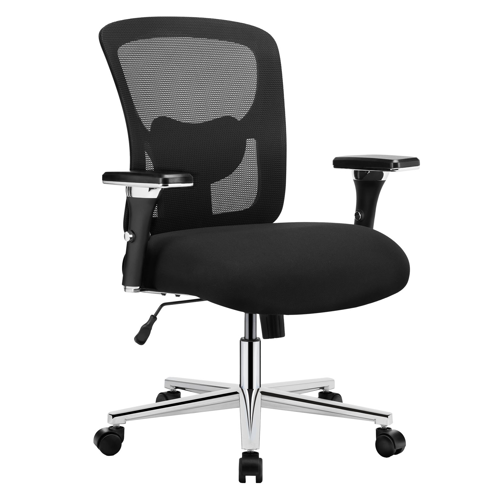 Big And Tall Office Chair – 500 lb Capacity, Wide Mesh Seat, 4‑D Adjustable Arms