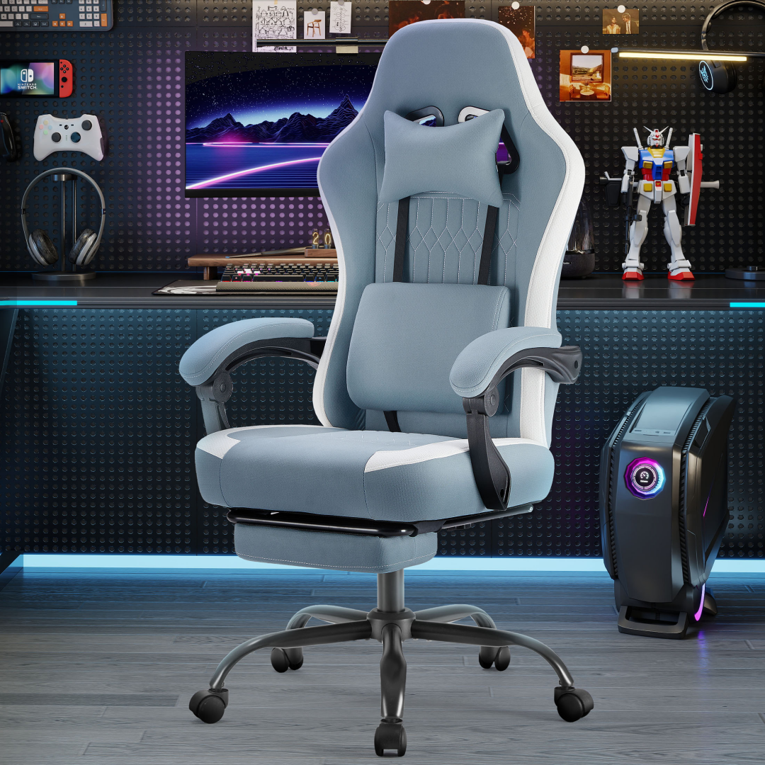 Sofa‑Level Comfort Gaming Chair with Pocket‑Spring Seat and Wing‑Back Support, view 3