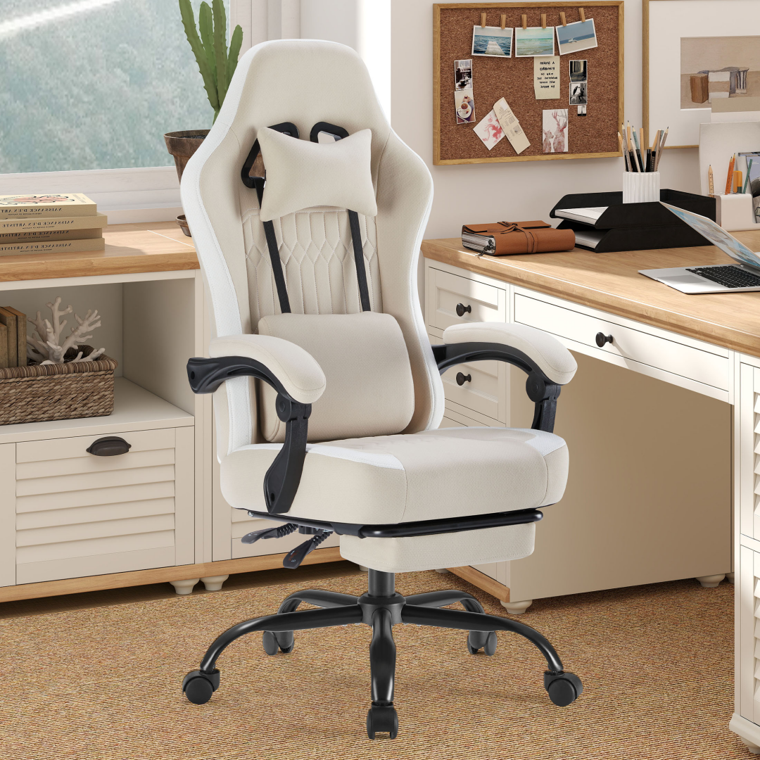 Sofa‑Level Comfort Gaming Chair with Pocket‑Spring Seat and Wing‑Back Support, view 4