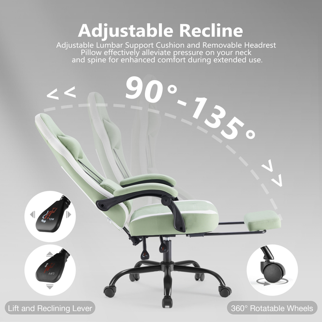 Sofa‑Level Comfort Gaming Chair with Pocket‑Spring Seat and Wing‑Back Support, view 6