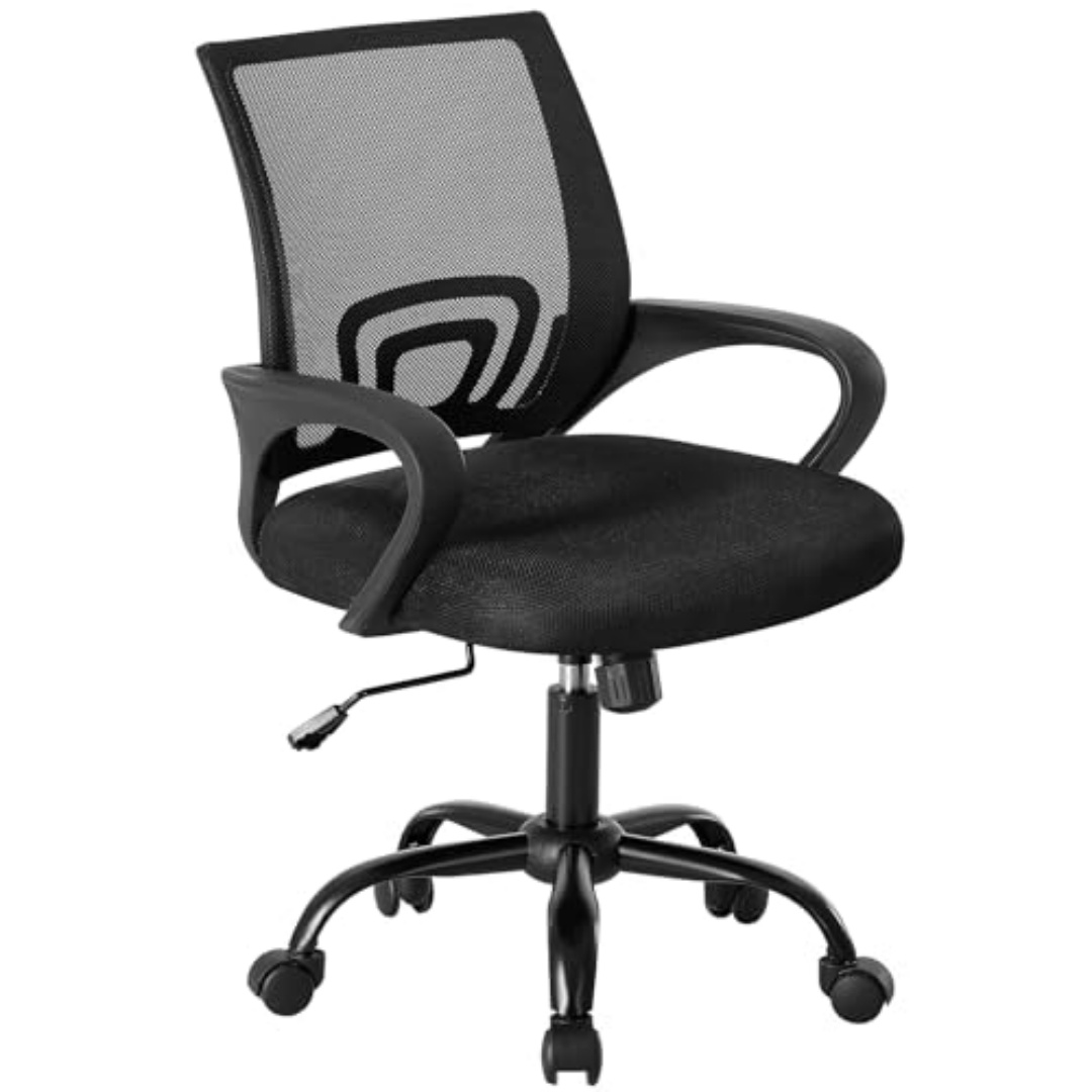 Waist‑Support Mesh  Chair with Tilt Recline, Height Adjust and Built‑In Storage - Home, Office, view 3
