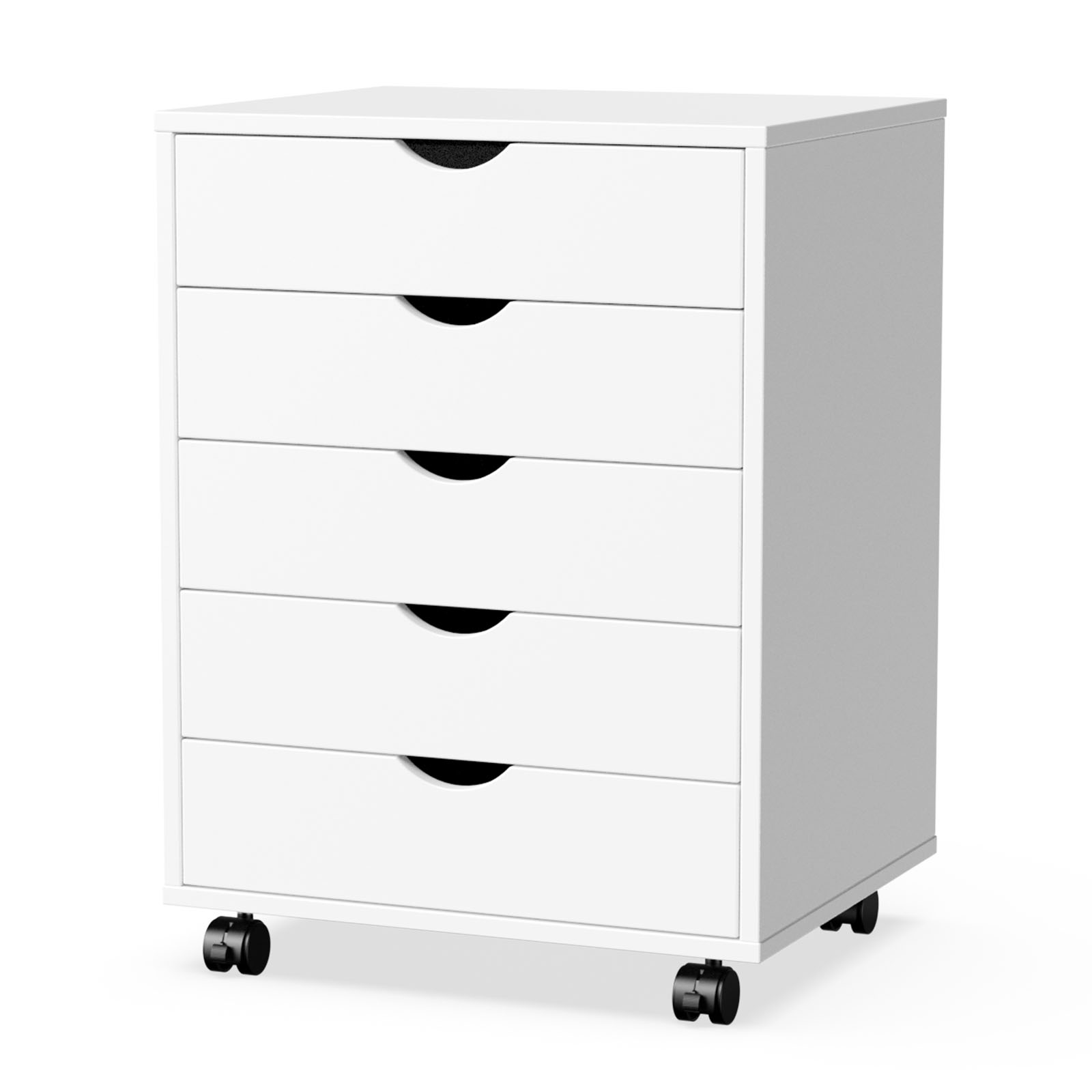 Mobile Storage Chest With Lockable Wheels – 5 Or 7 Drawers, White Or Black, view 8