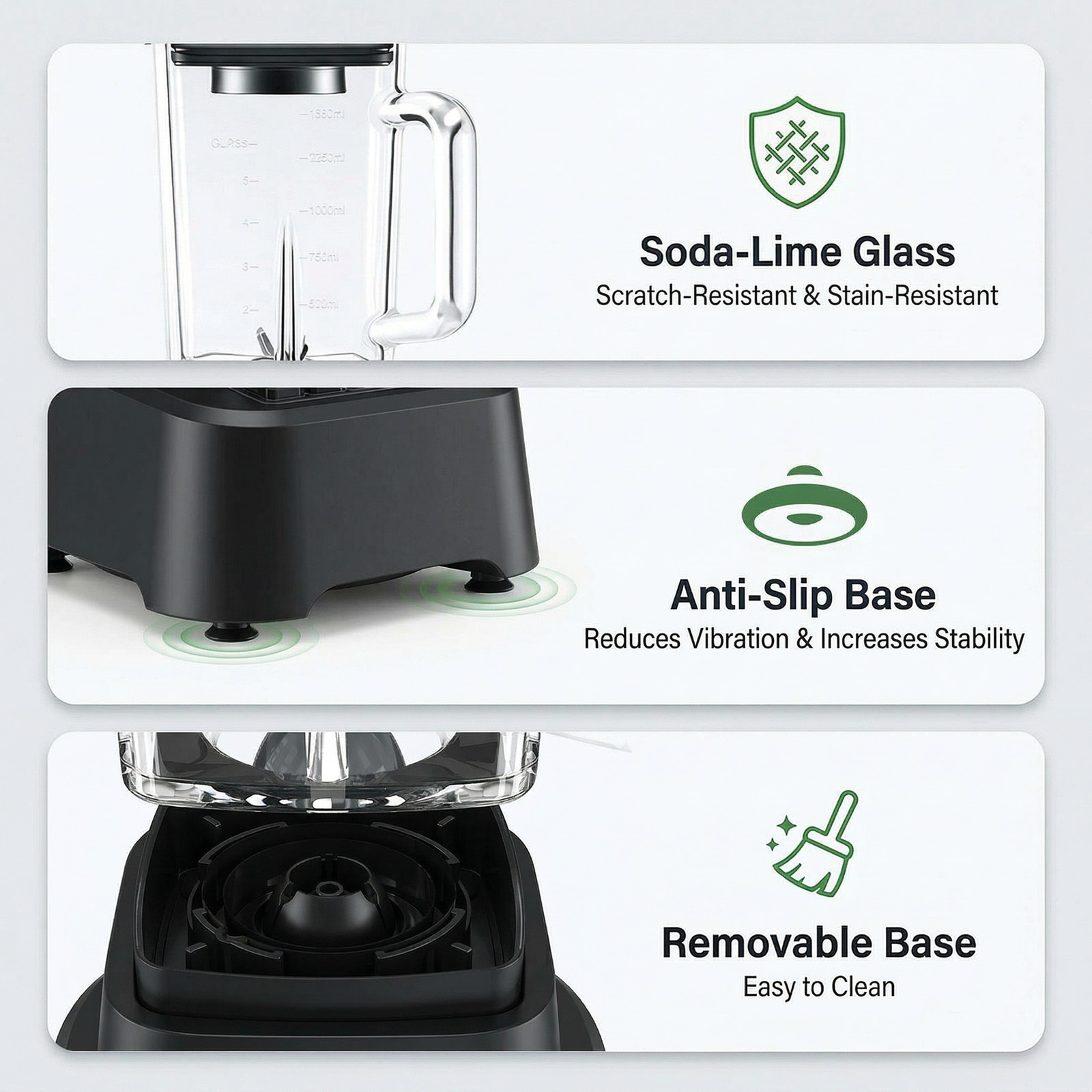 54‑Ounce Glass Ice Cream Blender – Full‑Size Capacity for Family‑Size Frozen Treats, view 4
