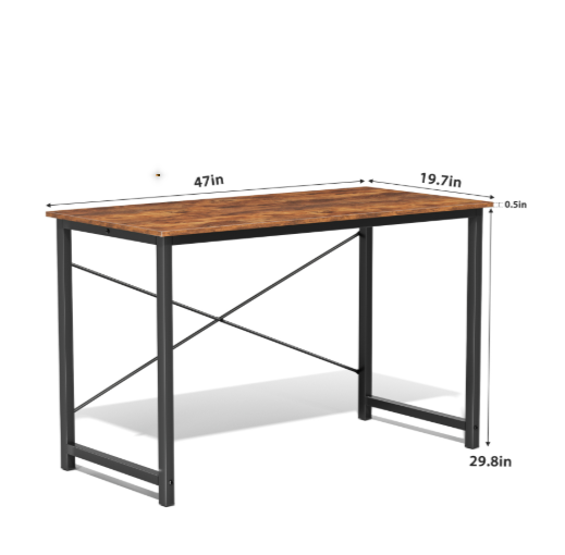 44‑Inch Compact Wooden Desk With Storage Bag, Headphone Hook & Easy‑Fit Design, view 2