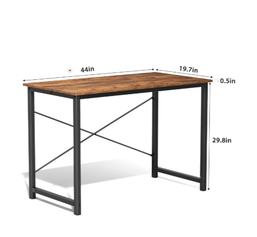 44‑Inch Compact Wooden Desk With Storage Bag, Headphone Hook & Easy‑Fit Design, view 4