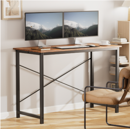 44‑Inch Compact Wooden Desk With Storage Bag, Headphone Hook & Easy‑Fit Design, view 5