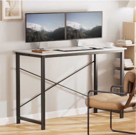 44‑Inch Compact Wooden Desk With Storage Bag, Headphone Hook & Easy‑Fit Design