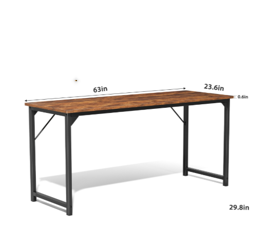 44‑Inch Compact Wooden Desk With Storage Bag, Headphone Hook & Easy‑Fit Design, view 6