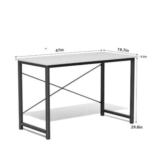 44‑Inch Compact Wooden Desk With Storage Bag, Headphone Hook & Easy‑Fit Design, view 7