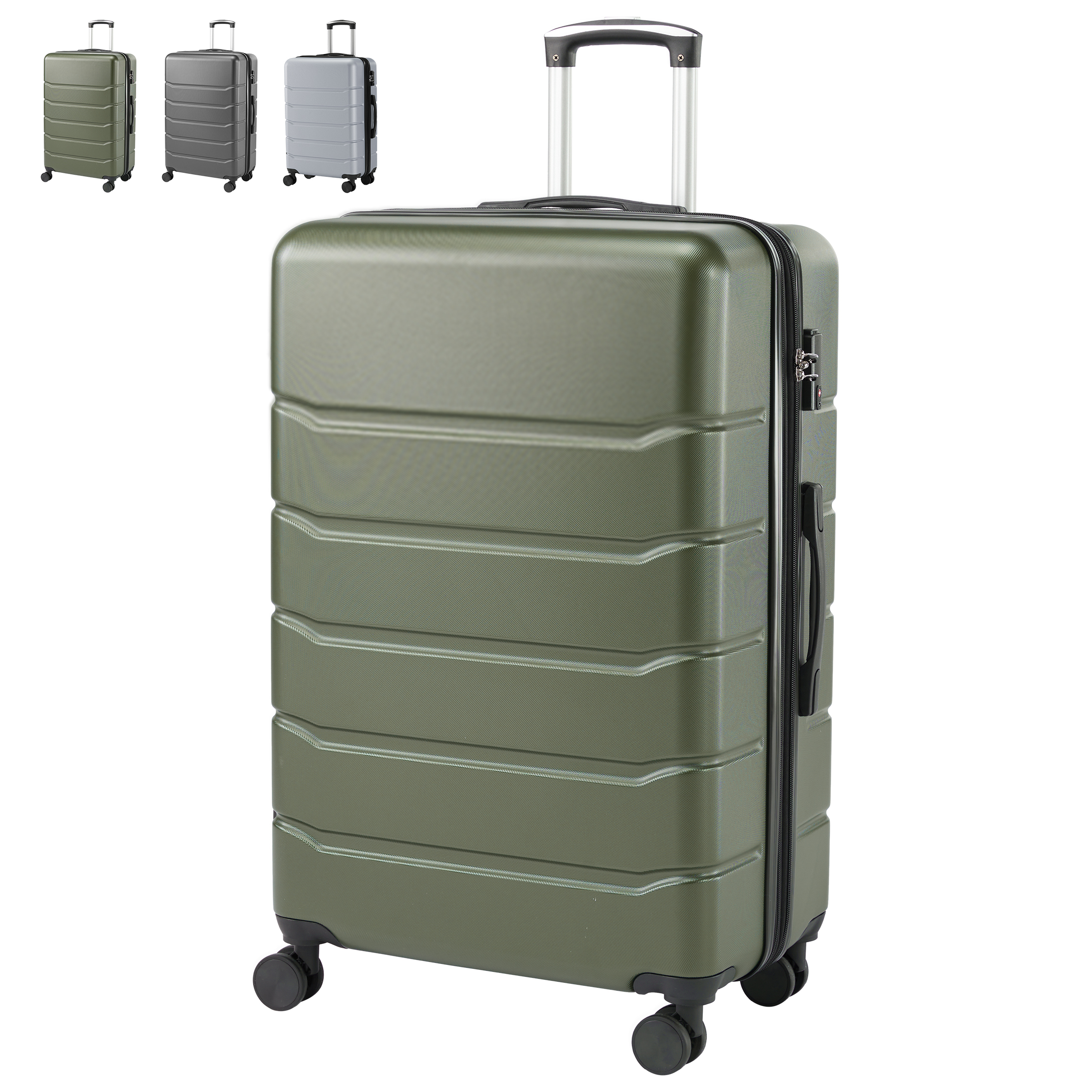 Hardside ABS Spinner Luggage: 20", 24", 28" or 3-Piece Nesting Set, view 3