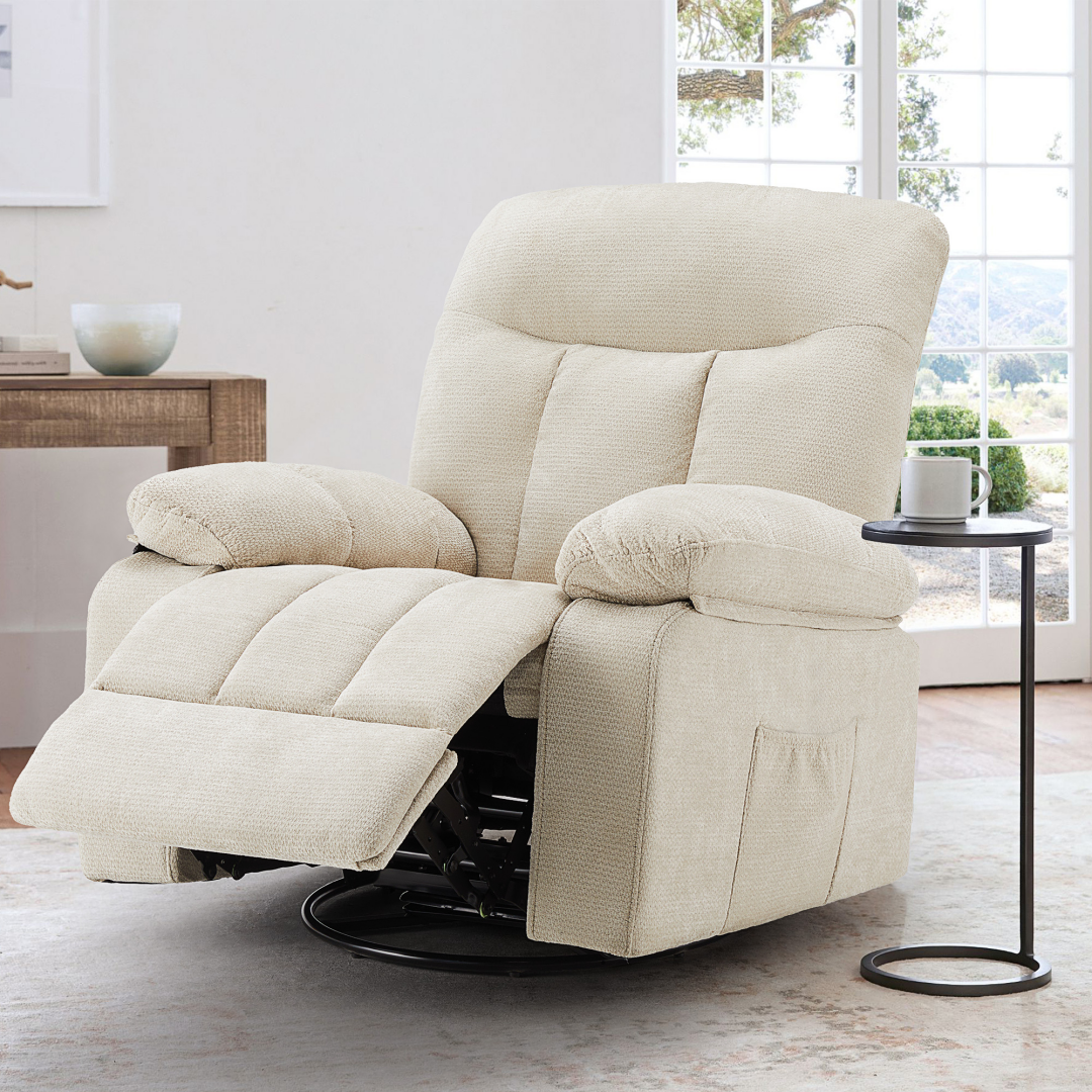 Rotating Massage Recliner Chair With Vibration, Heating & 380‑Lb Capacity, view 6