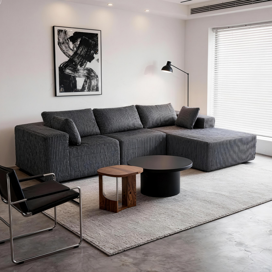 108‑Inch Modular L‑Shaped Sofa with Lounge Chair – No‑Assembly, Sofa‑Bed