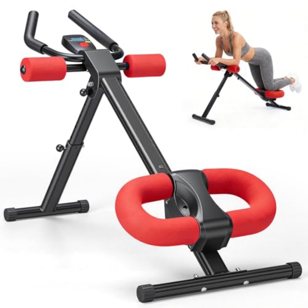 Foldable Ab Machine — 5 Height Levels, LCD Counter, 440 lb Frame, view 2