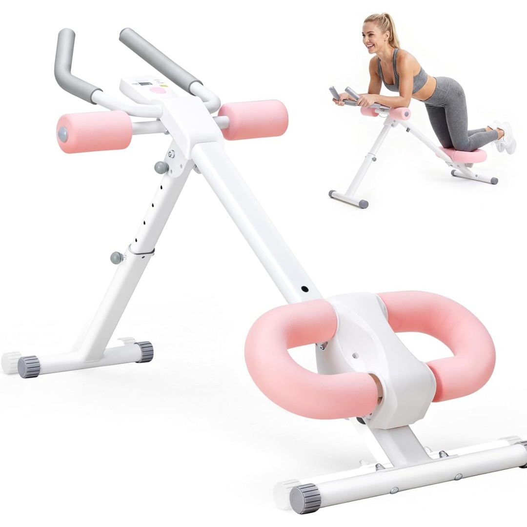 Foldable Ab Machine — 5 Height Levels, LCD Counter, 440 lb Frame, view 4