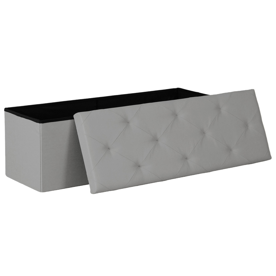 43‑Inch Foldable Storage Bench – 660 lb Capacity, 42‑Gallon Closet, view 2