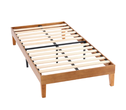 Solid Wood Platform Bed Frame – Queen, No Box Spring, Noise‑Free, view 3
