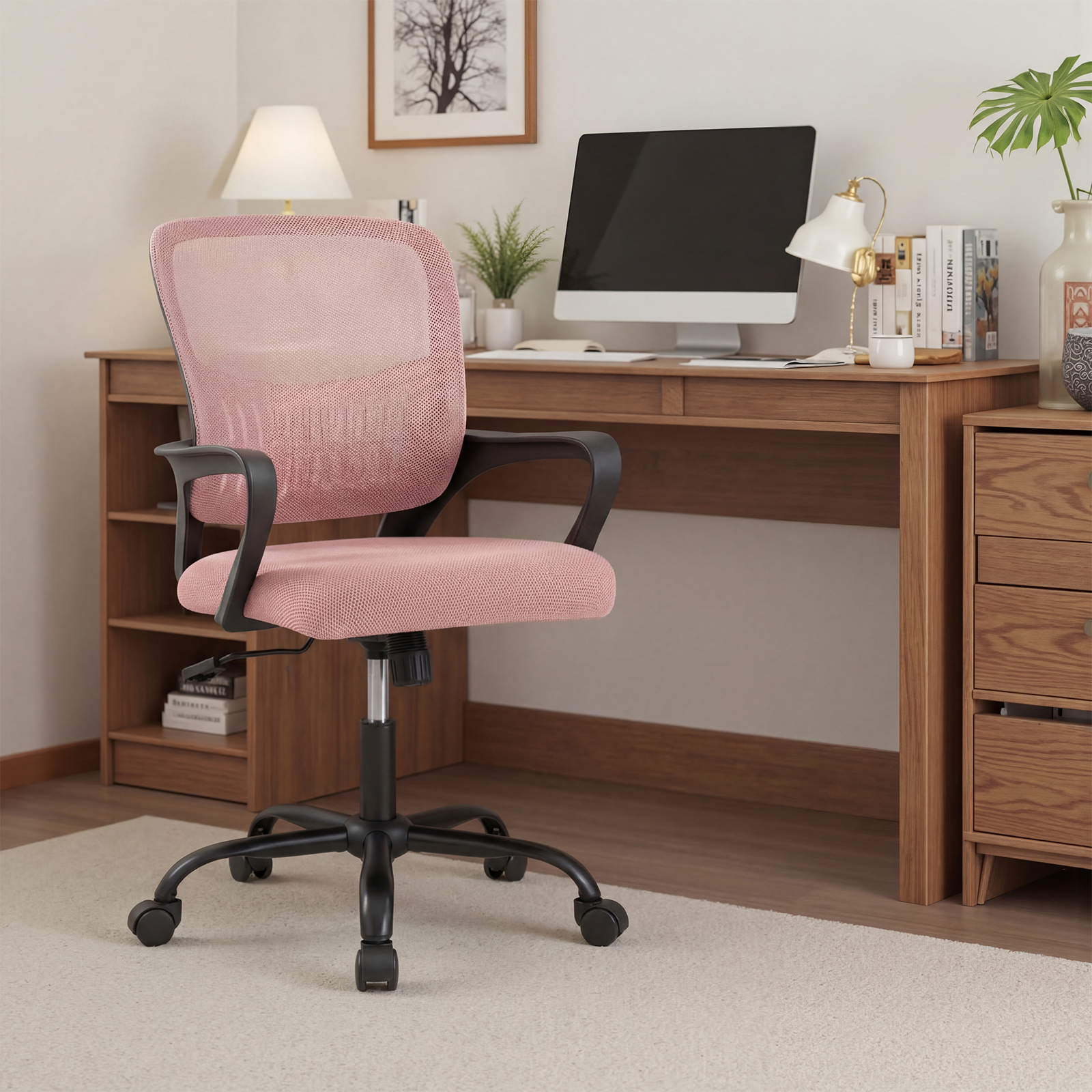 Ergonomic Office Chair with Height Adjustment, 360° Swivel, Recline, Footrest, view 2